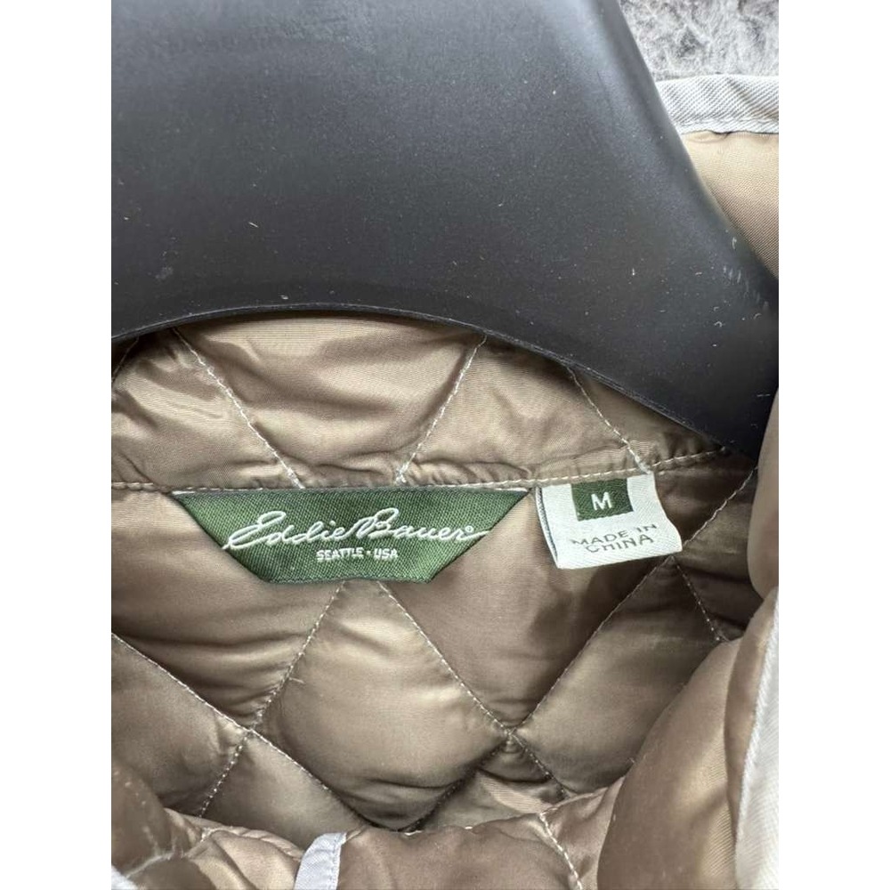 Eddie Bauer EB 550 Fill Power Goose Down Quilted Jacket Grey Womens Size M - Picture 5 of 15